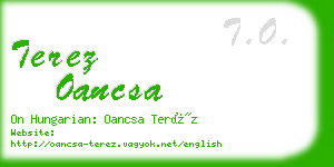 terez oancsa business card